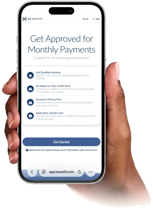 Beautifi app — get approved for monthly payments